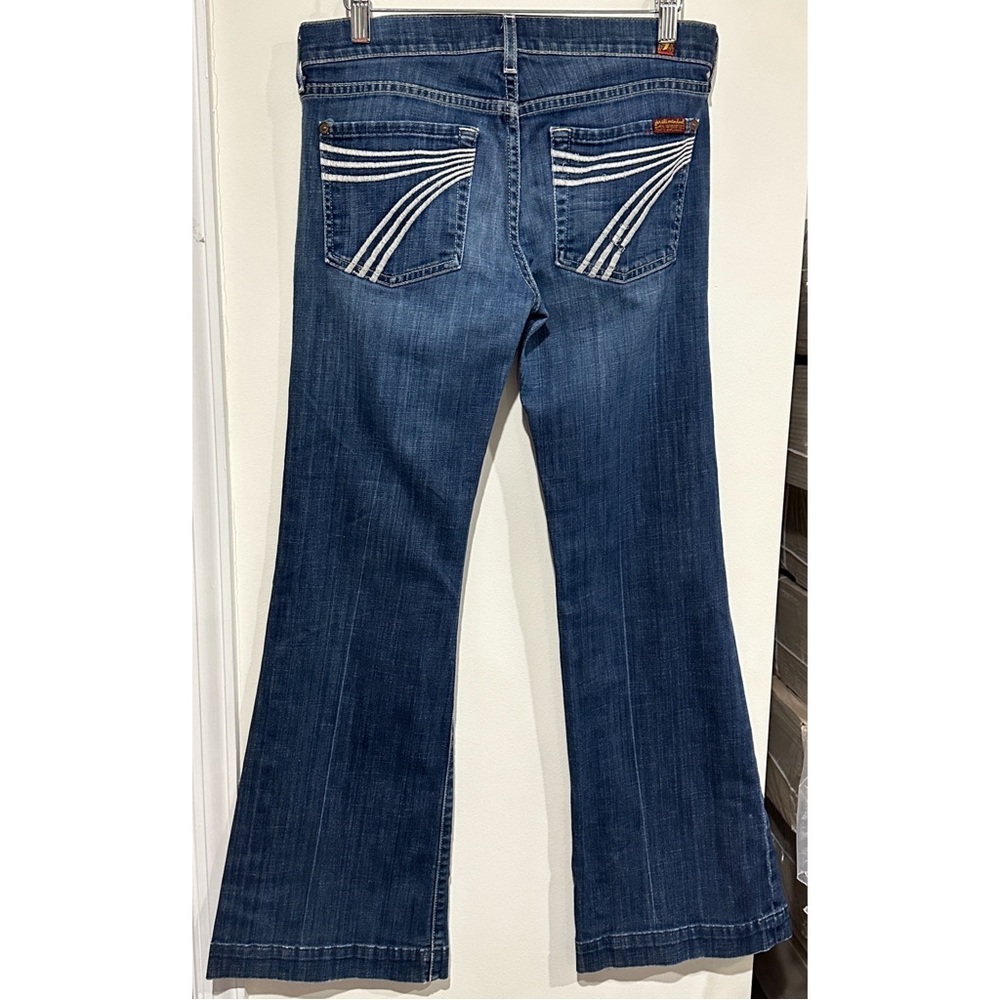 7 For All Mankind Dark Blue Flare Jeans